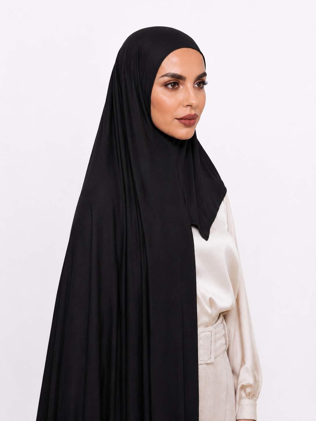 Instant Jersey Hijab - Black