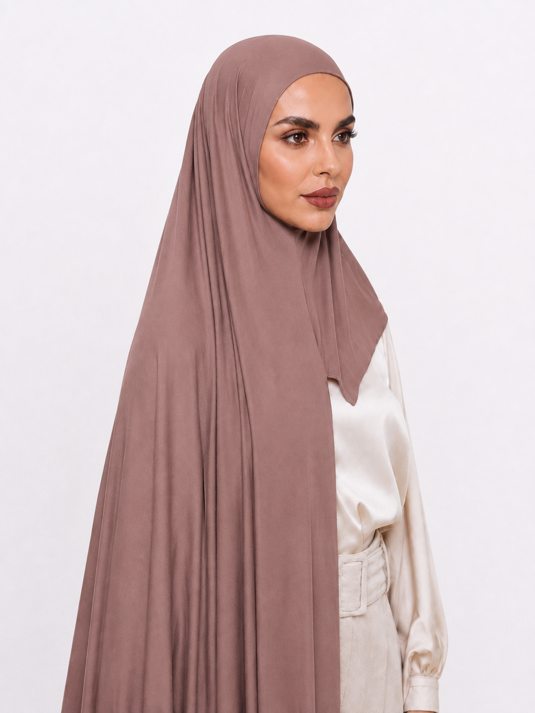 Instant Jersey Hijab - Mocha