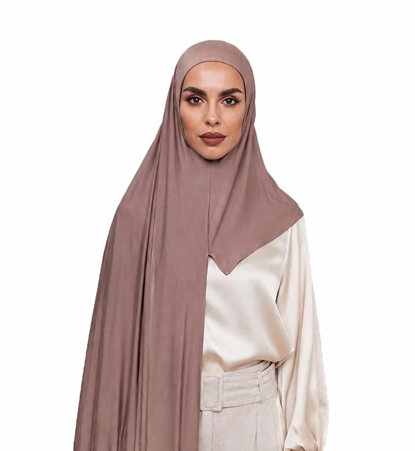 Instant Jersey Hijab - Mocha