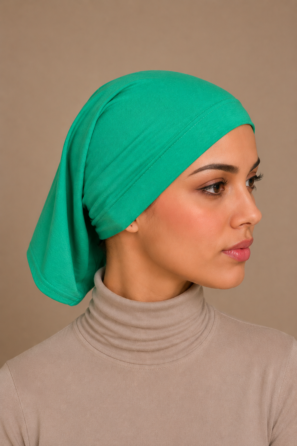 Lightweight Cotton Hijab Cap - Jade Green