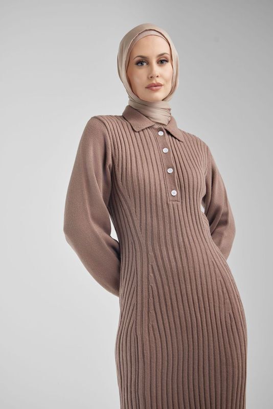 Knitted Polo Dress - Hijab House - Divinity Collection