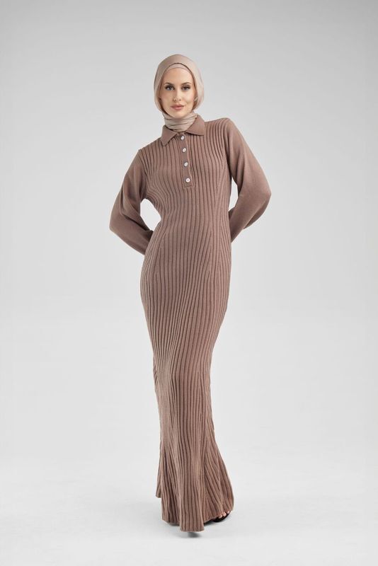 Knitted Polo Dress - Hijab House - Divinity Collection