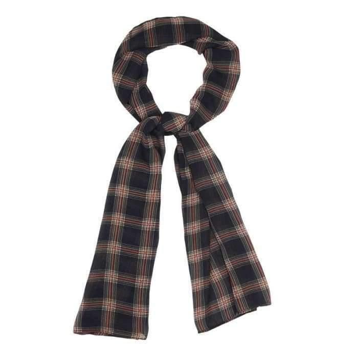 Black and Maroon Plaid Hijab - Divinity Collection