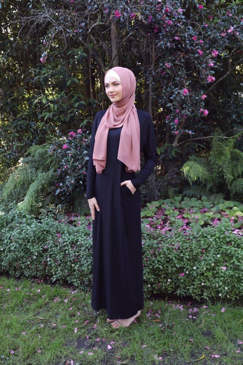 Black Batwing with Tie Waist Dress - Divinity Collection