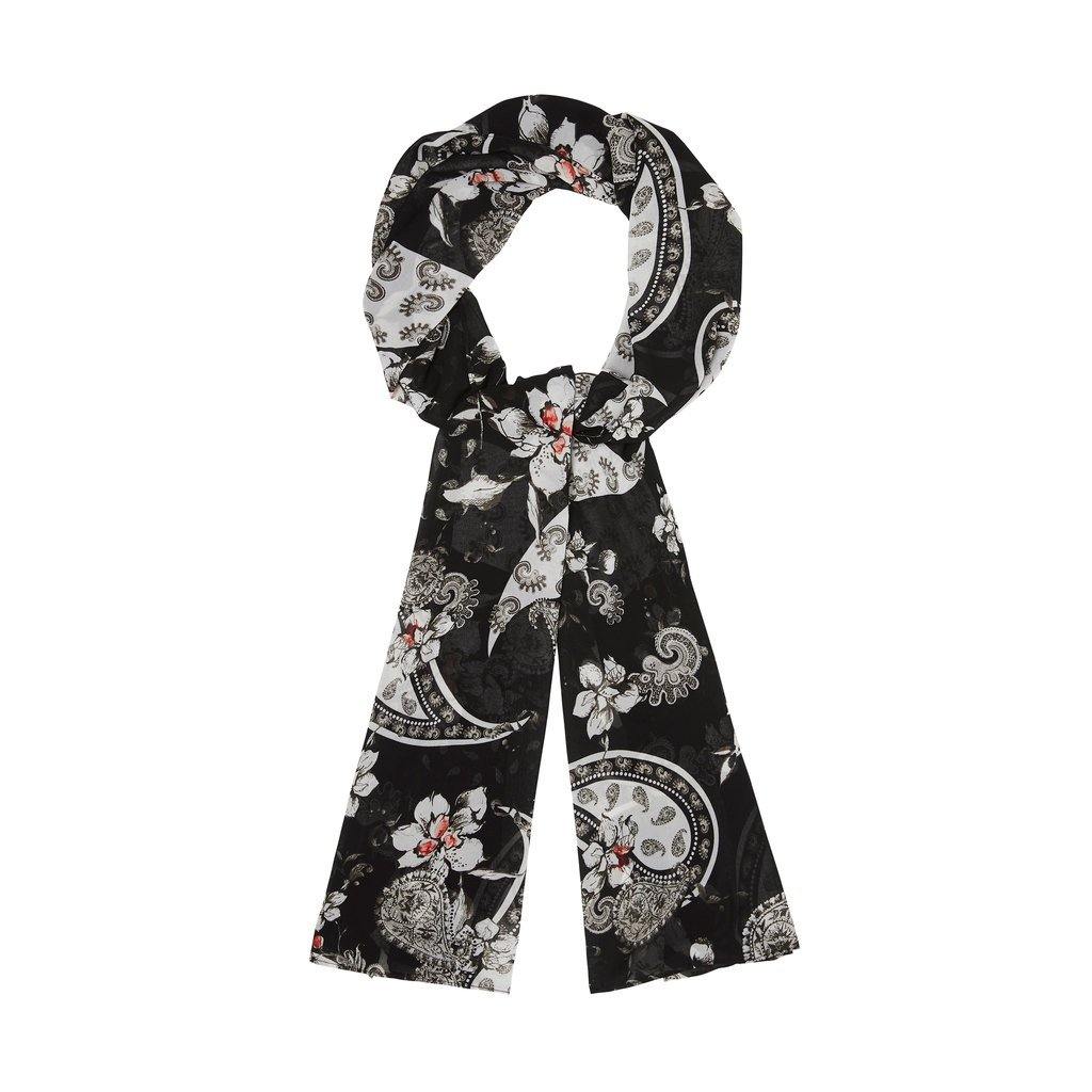Black Floral Paisley Hijab - Divinity Collection