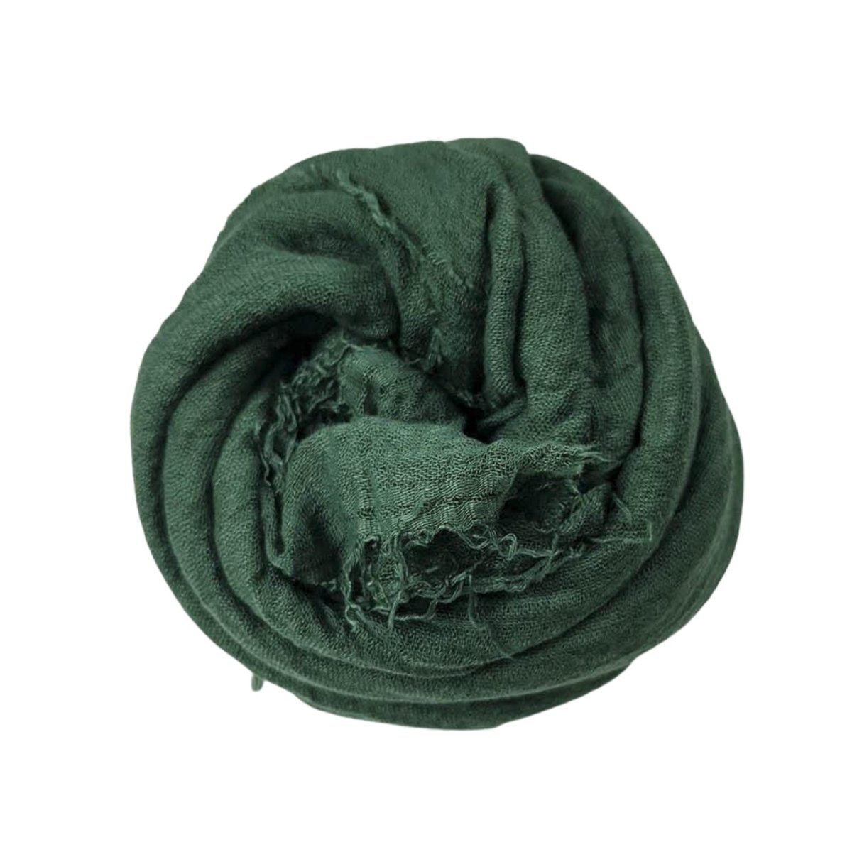 Bottle Green Crinkle Cotton Hijab - Divinity Collection