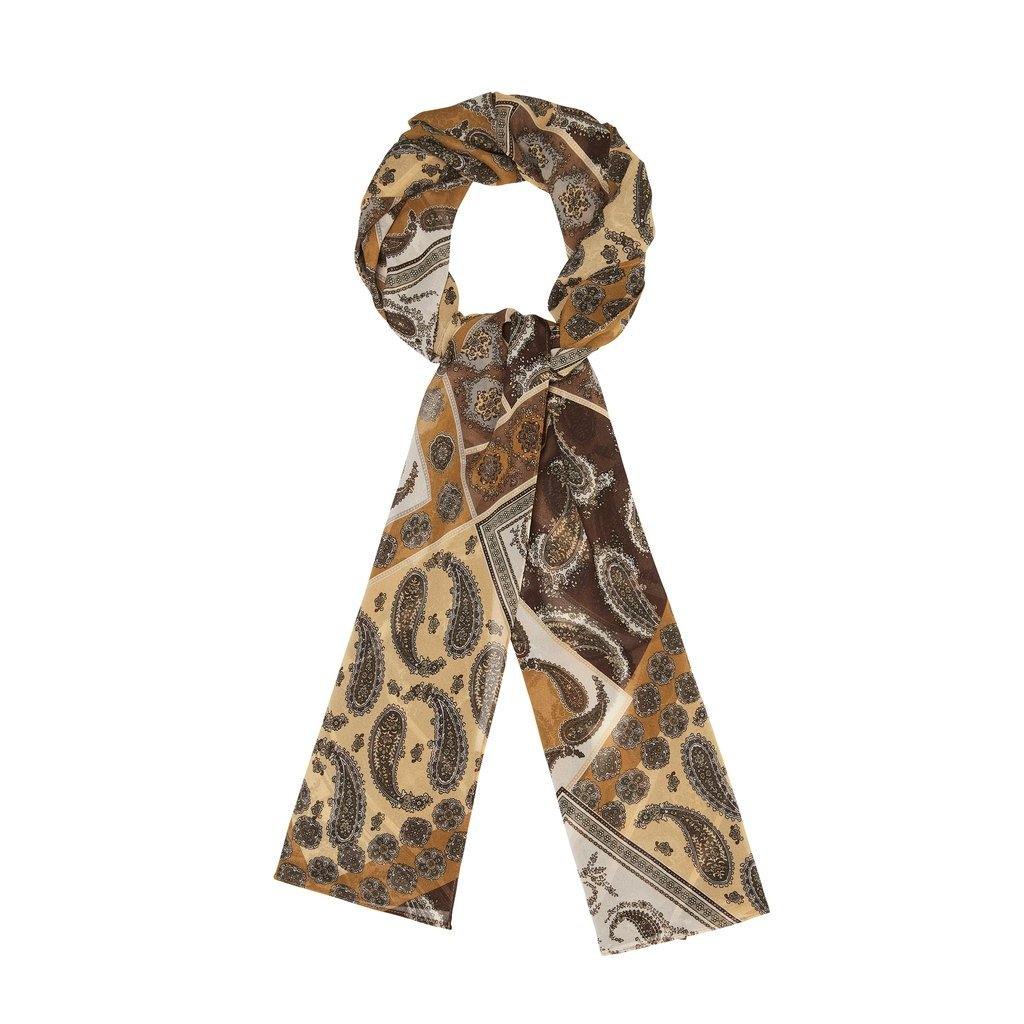 Camel Patchwork Paisley Hijab - Divinity Collection