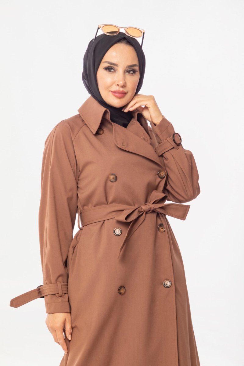 Euro Trench Coat - Safari Brown - Divinity Collection