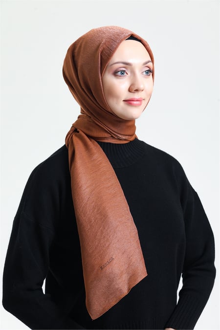 Karaca Shimmer Glitter Shawl - Coffee - Divinity Collection