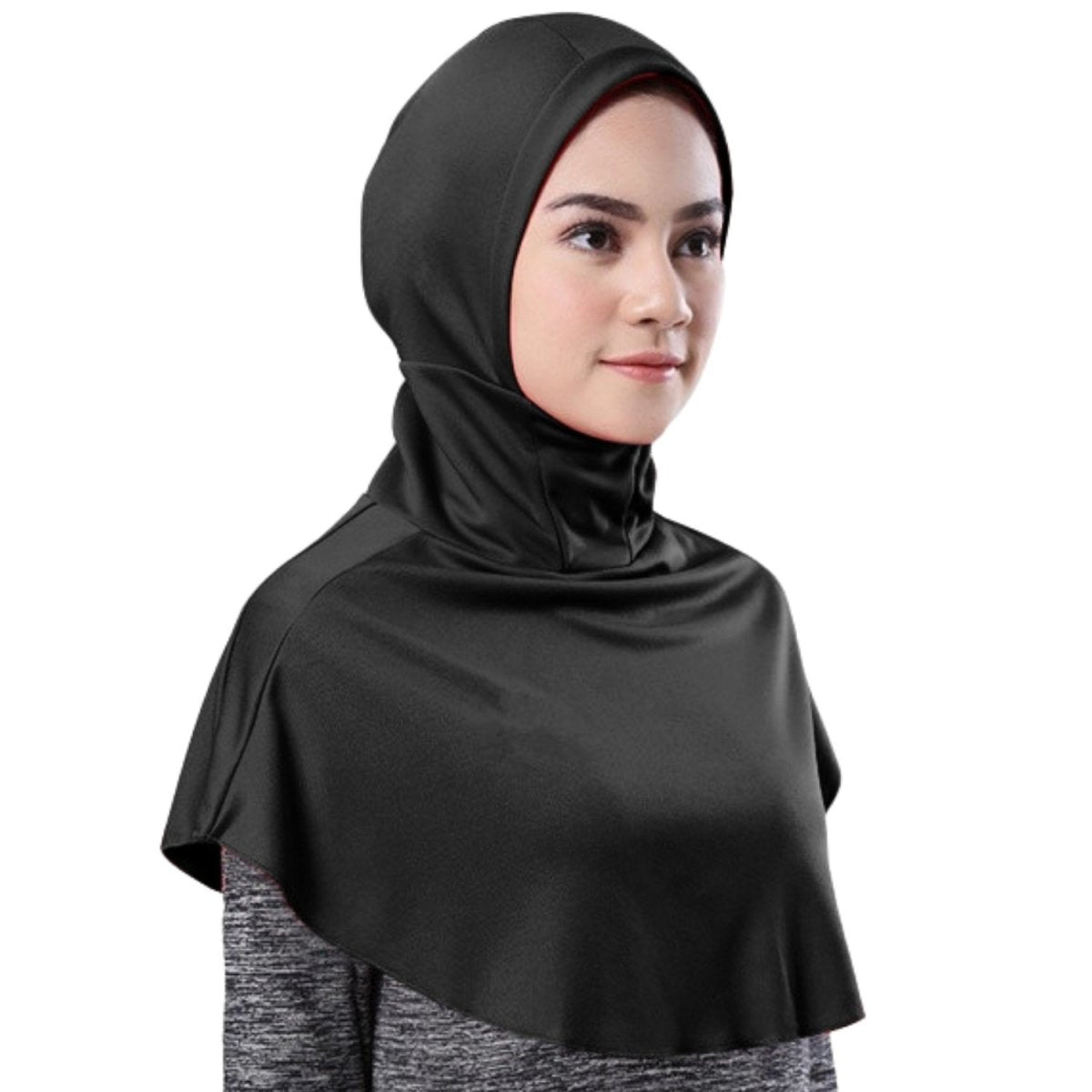 Milk Silk Instant One Piece Hijab - Black - Divinity Collection