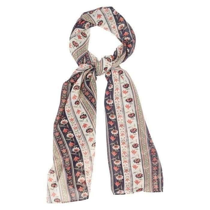 Navy Coral and Cream Boho Hijab - Divinity Collection