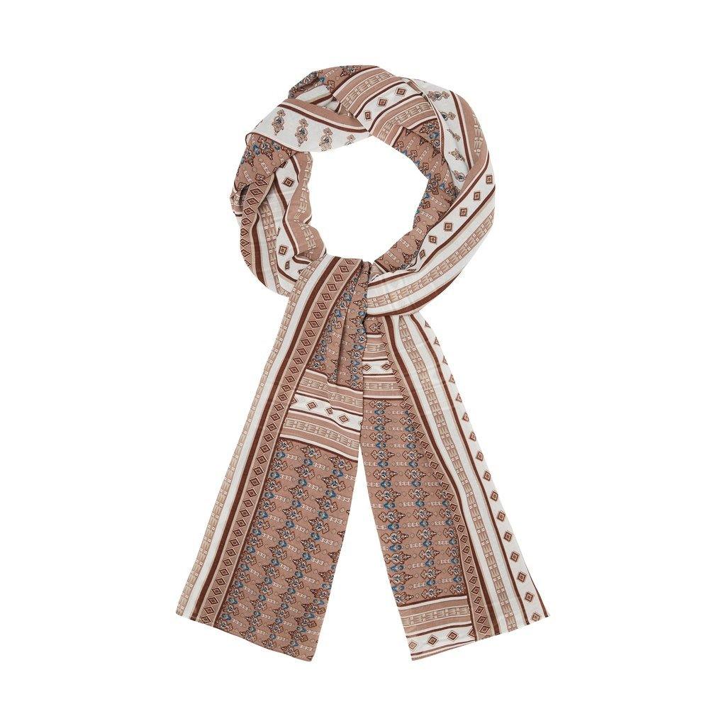Nude and White Boho Hijab - Divinity Collection