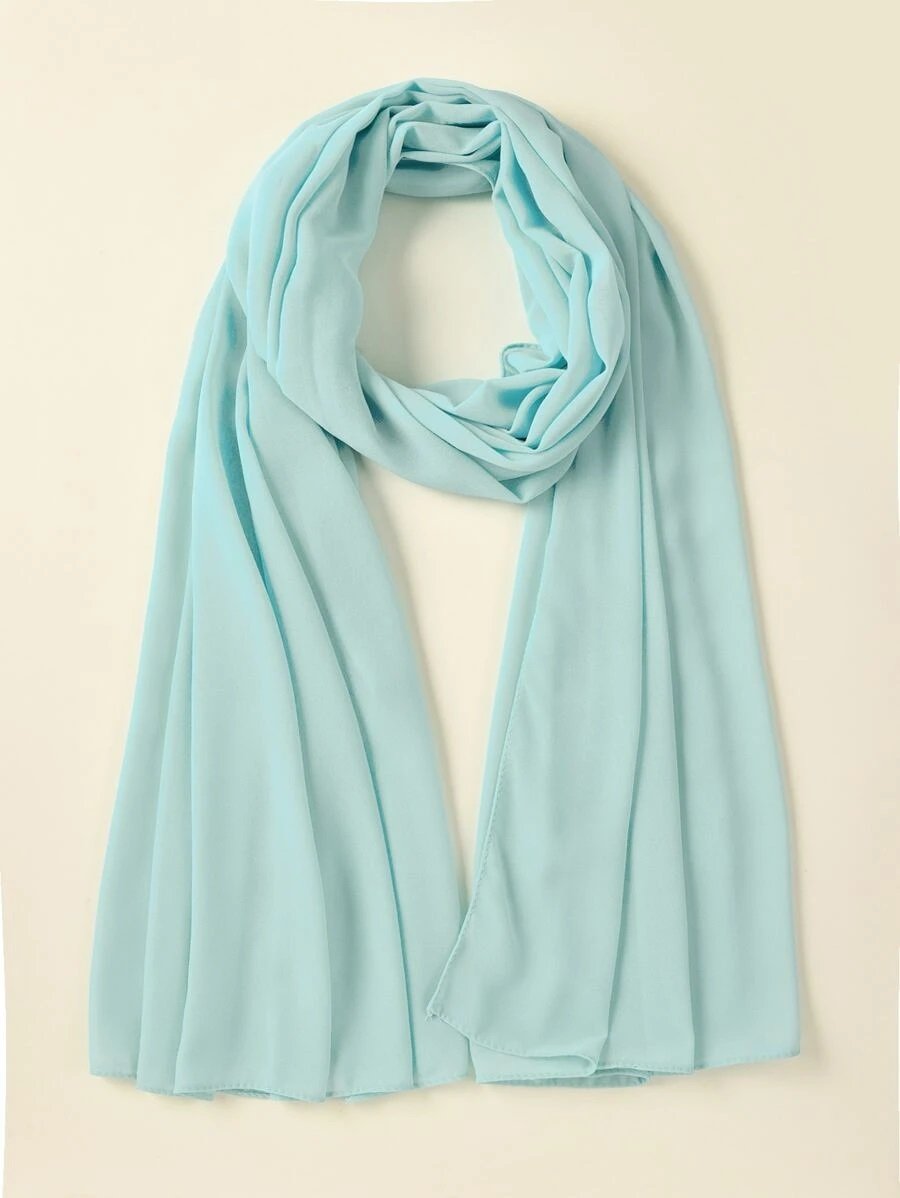 Plain Chiffon Aqua Hijab - Divinity Collection