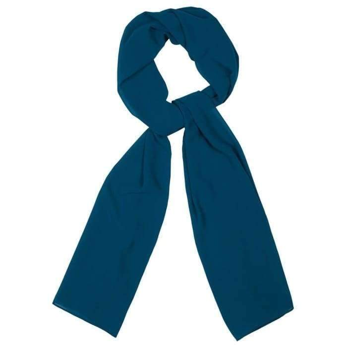 Plain Chiffon Deep Dark Teal Hijab - Divinity Collection