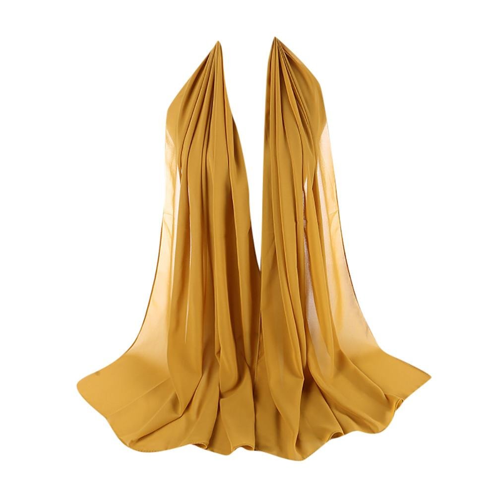 Plain Chiffon Mustard Hijab - Divinity Collection