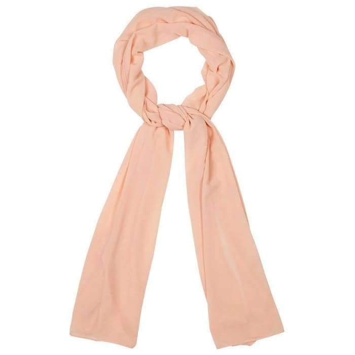 Plain Chiffon Peach Hijab - Divinity Collection