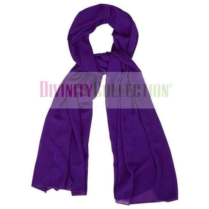 Plain Chiffon Purple Hijab - Divinity Collection
