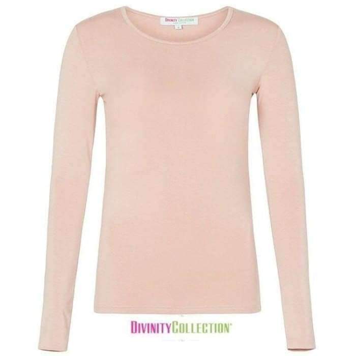 Rose Quartz Long Sleeve Cotton Body Top - Divinity Collection