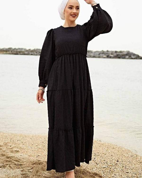 Black Tiered Maxi Dress.. would... - Divinity Collection