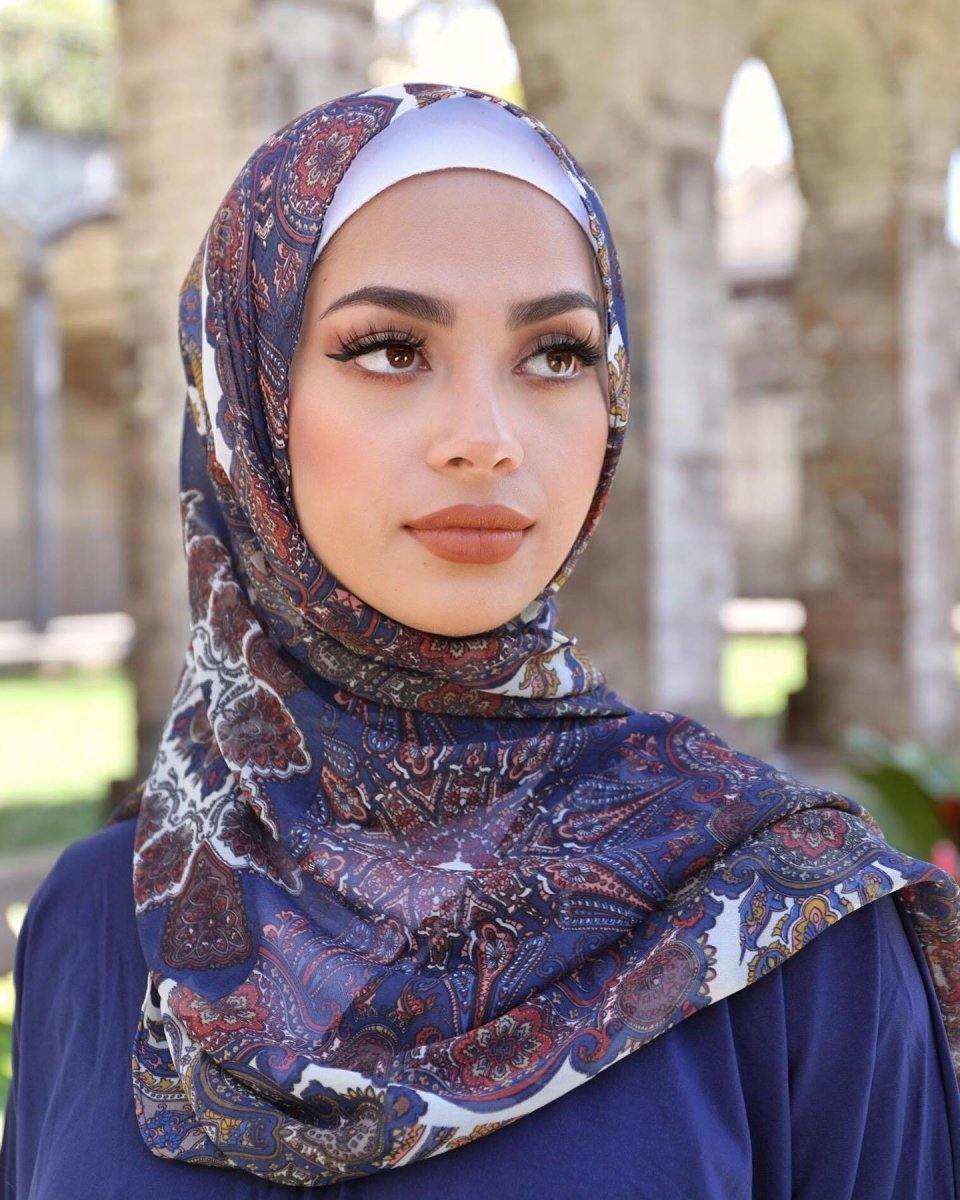 Divinity Royal Navy Paisley Hijab... - Divinity Collection