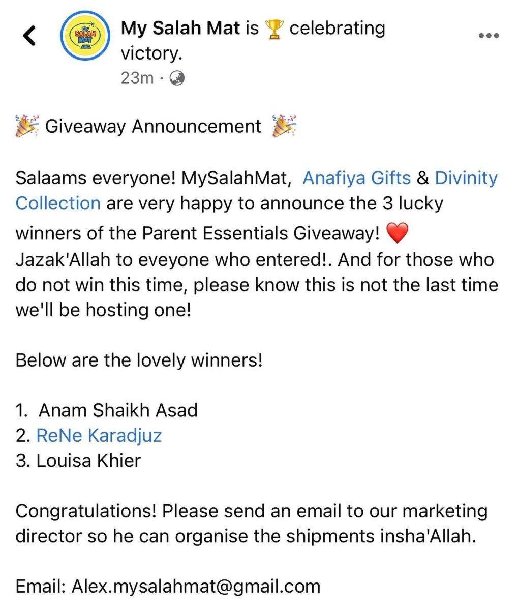 Winners announced and contacted my... - Divinity Collection