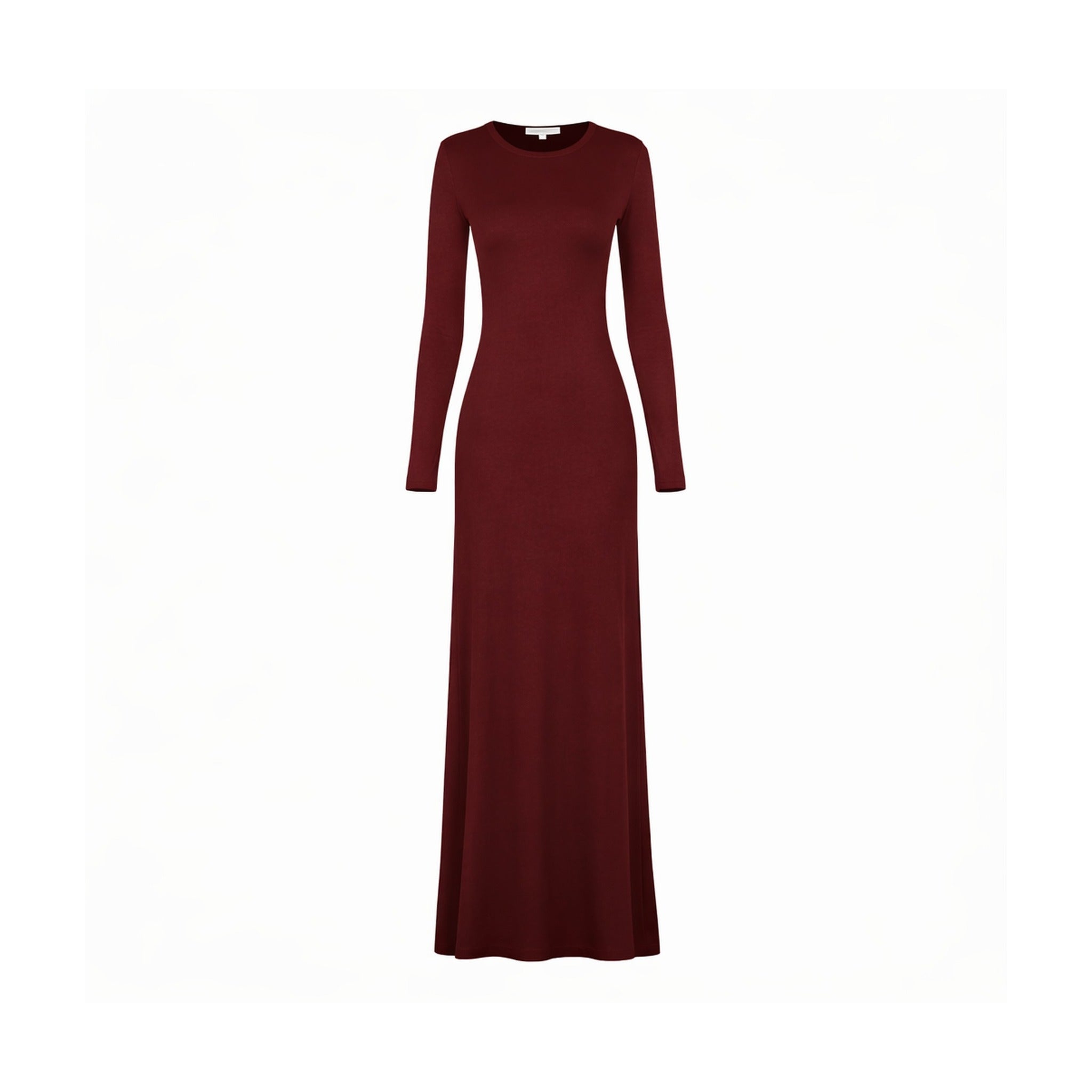 Body Dress Maxi Jersey New Modal Fabric - Maroon