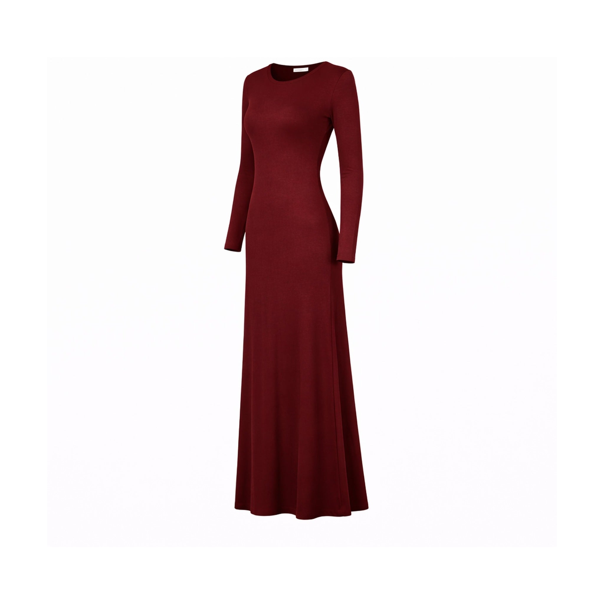 Body Dress Maxi Jersey New Modal Fabric - Maroon