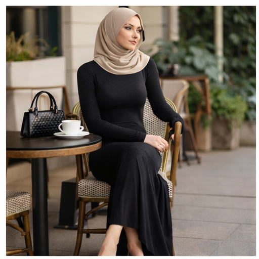 Body Dress Maxi Modal Jersey | Black