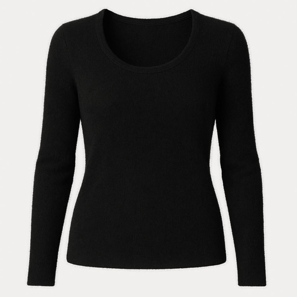 Woollen feel Body Top - Black