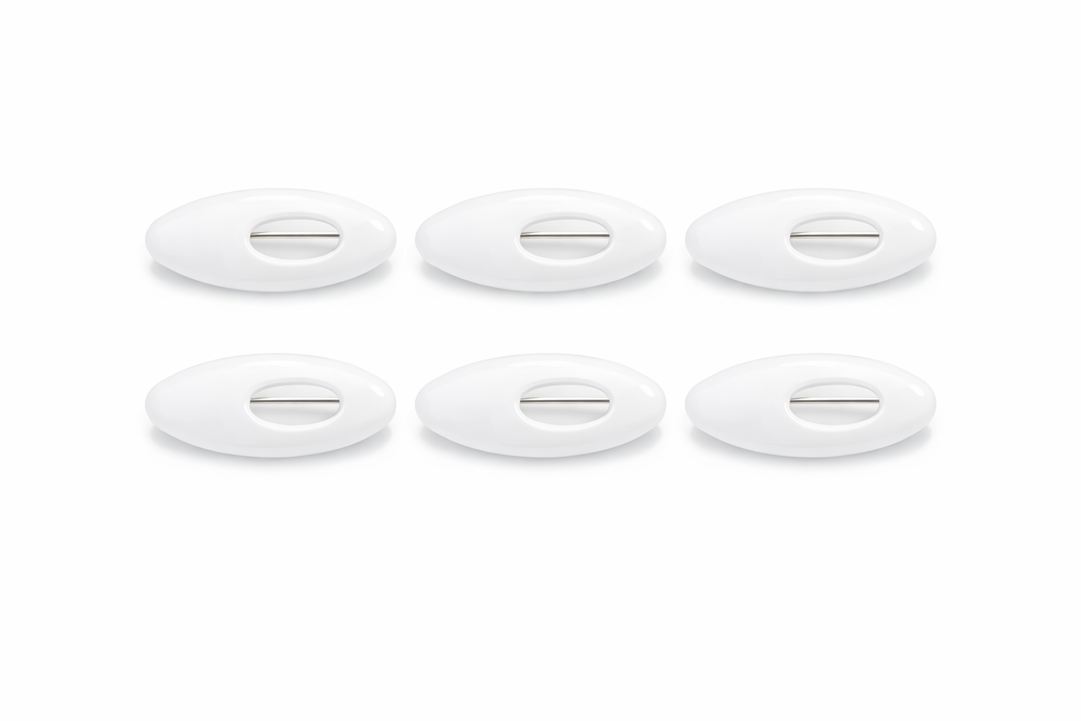 White Japanese Hijab Safety Pins 6 Pieces