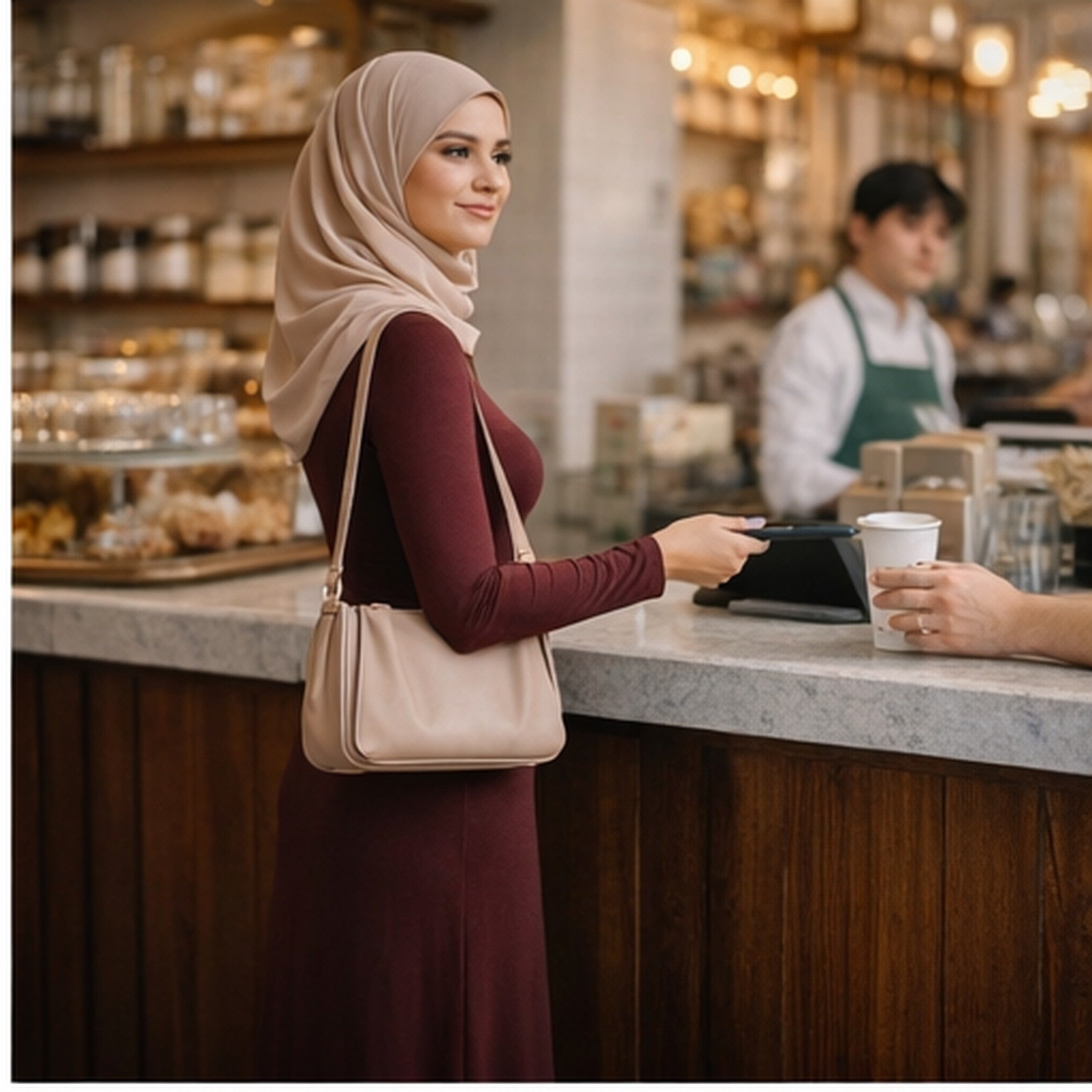 Body Dress Maxi Jersey New Modal Fabric - Maroon