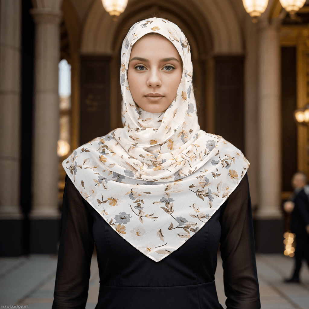 Blissful Bloom Floral Hijab - Divinity Collection