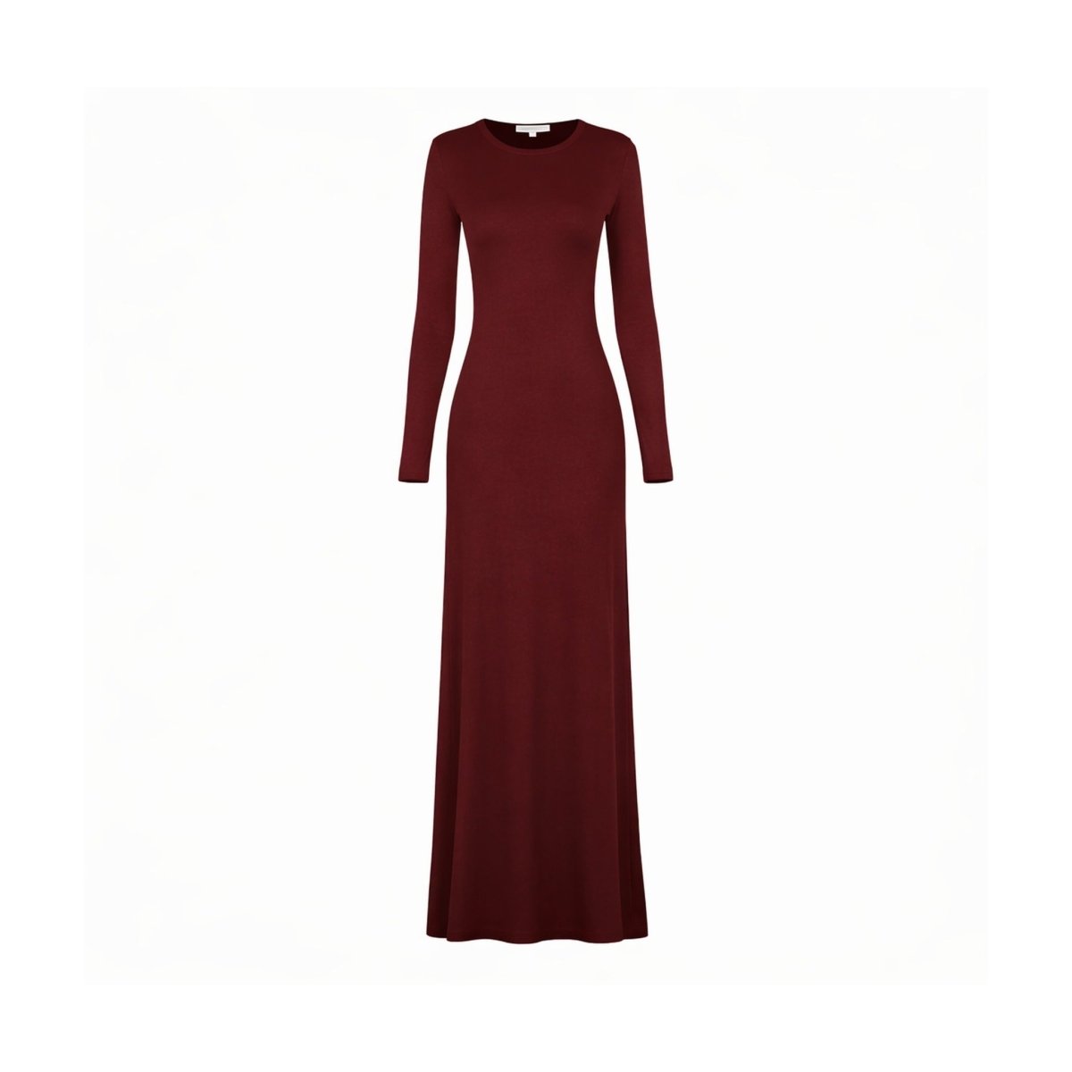 Body Dress Maxi Jersey New Modal Fabric - Maroon - Divinity Collection