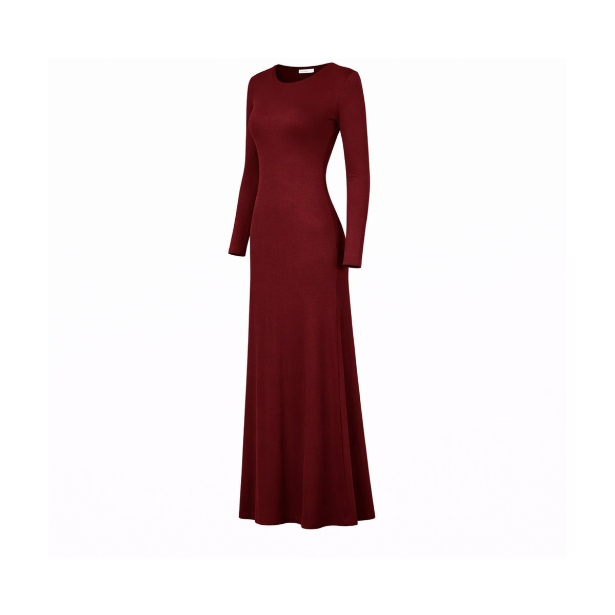 Body Dress Maxi Jersey New Modal Fabric - Maroon - Divinity Collection