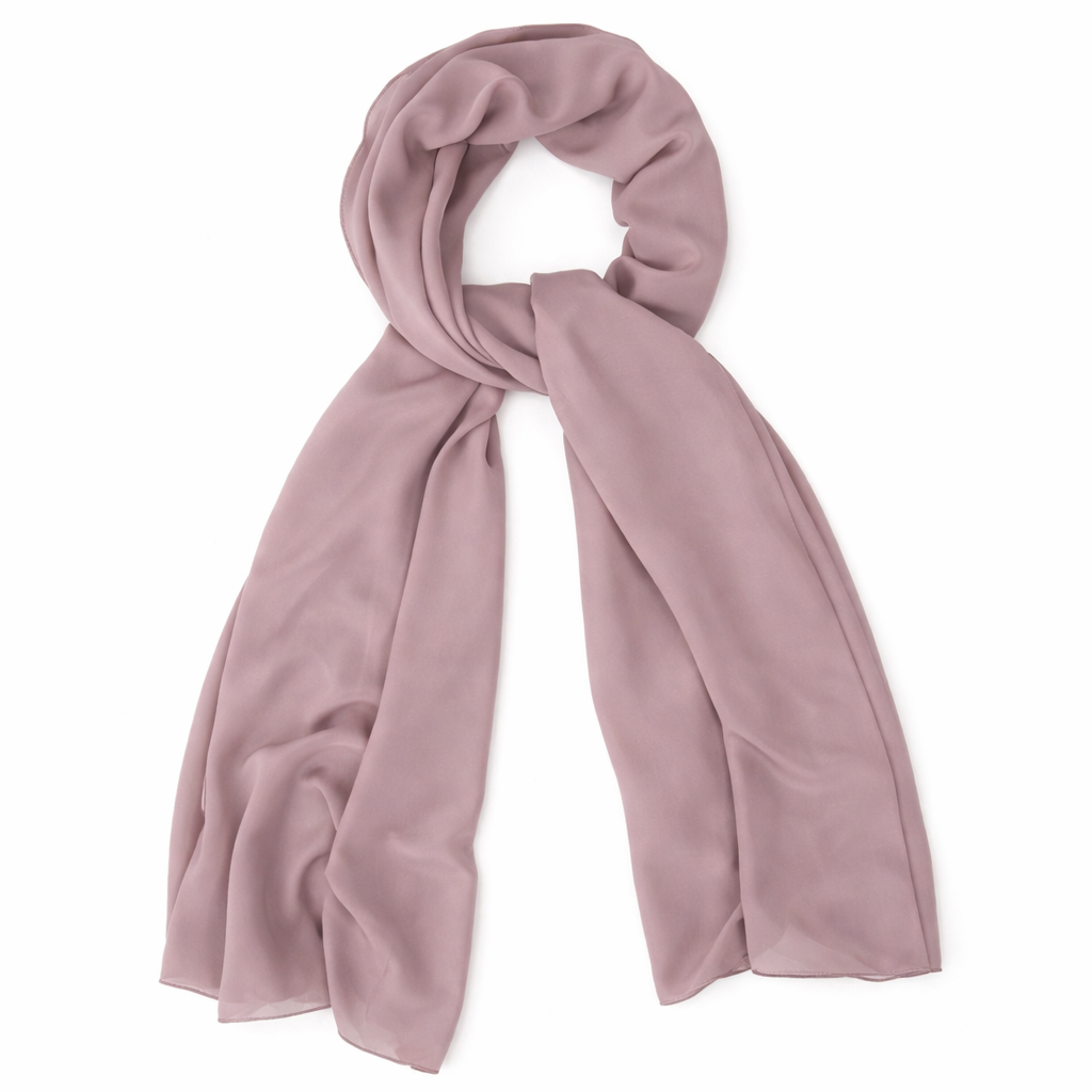 Plain Divinity Chiffon  Hijab - Dusty Purple