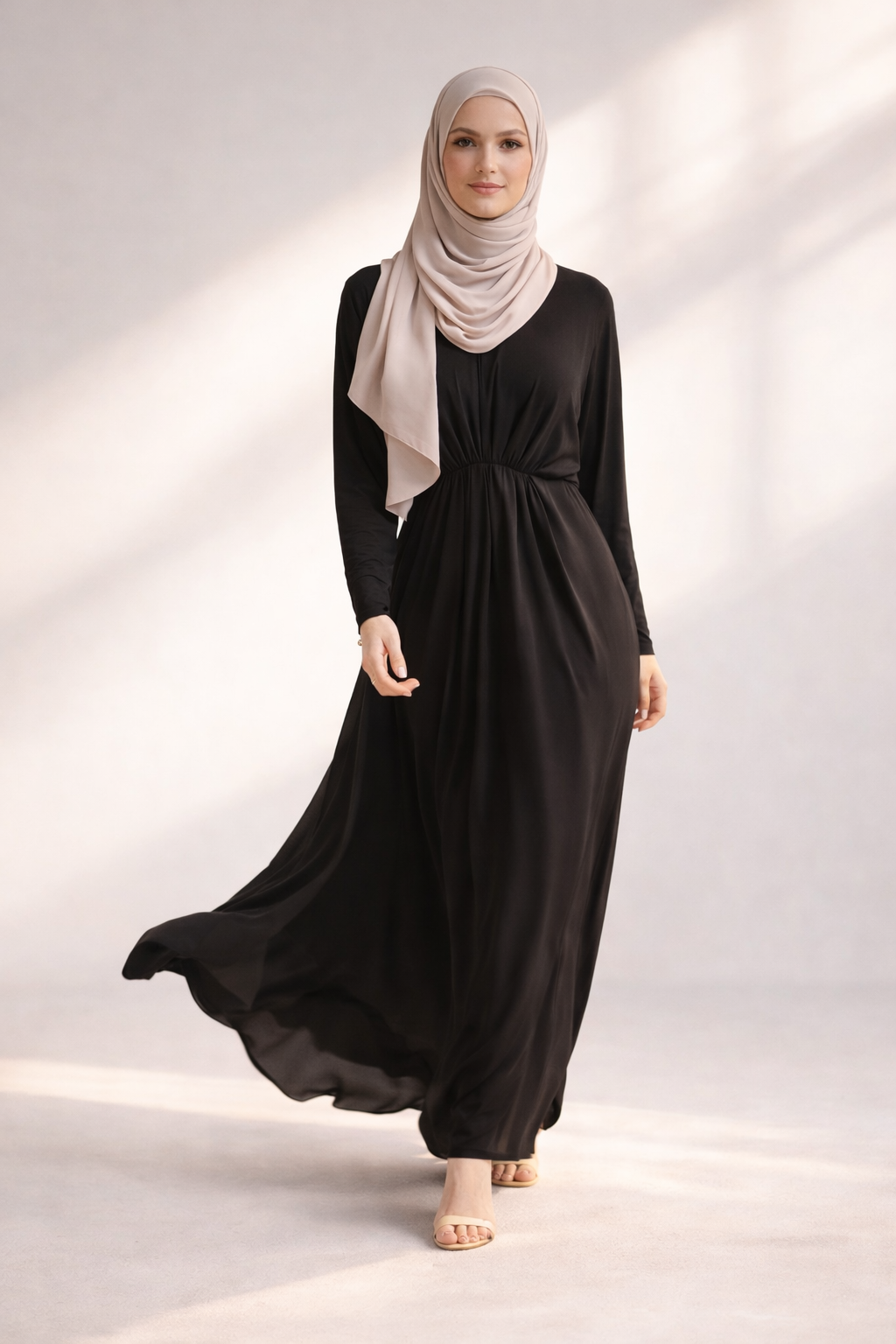 The Essential Ruched Maxi – Black