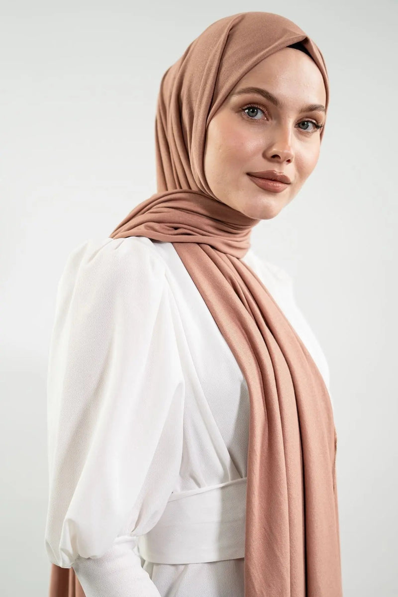 Premium Cotton Jersey Hijab - Latte - Divinity Collection