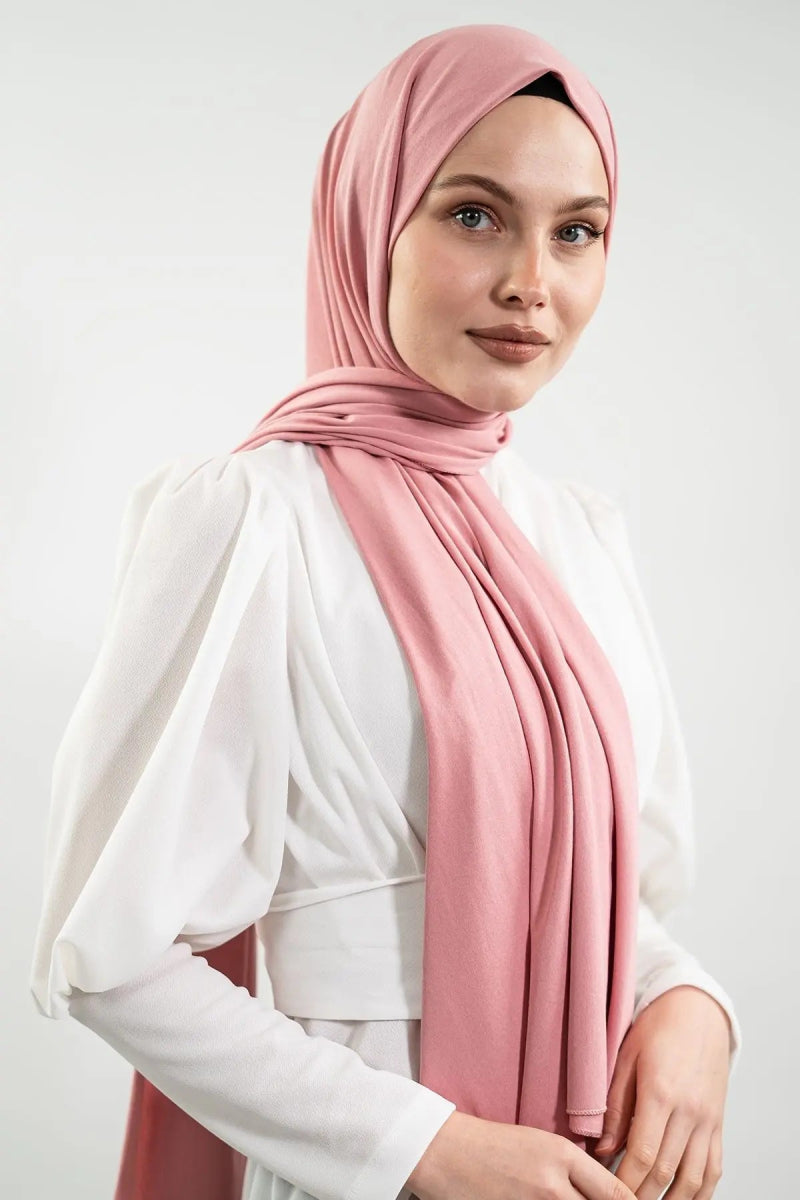 Premium Cotton Jersey Hijab - Pink - Divinity Collection