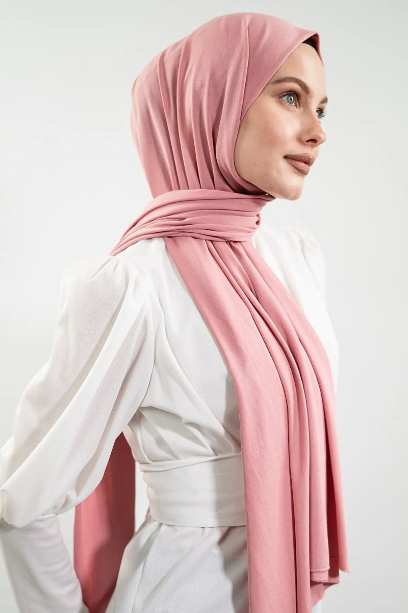 Premium Cotton Jersey Hijab - Pink - Divinity Collection