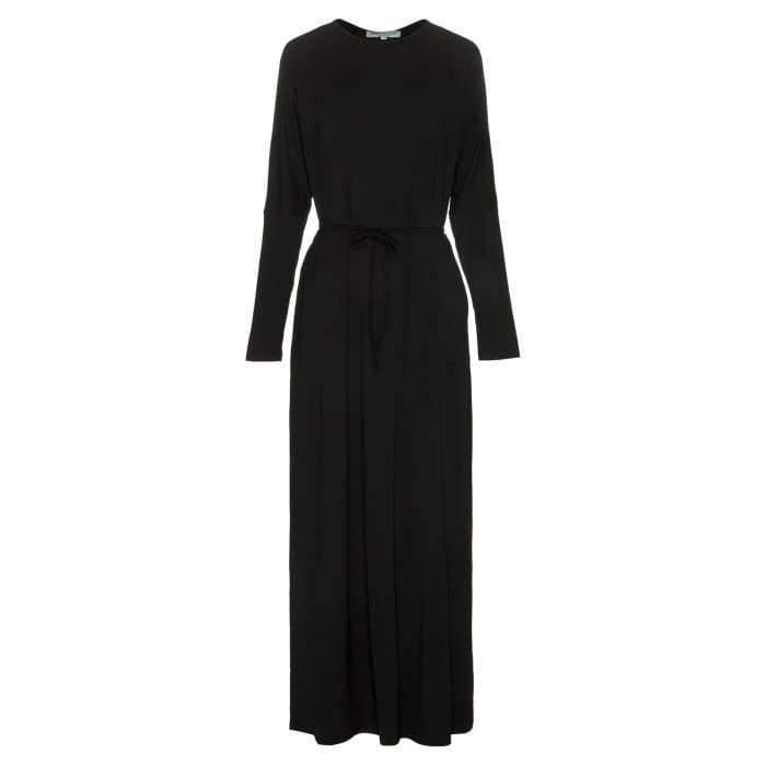 Black Batwing with Tie Waist Dress - Divinity Collection