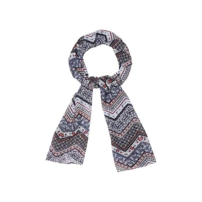 Blue and Orange Boho Geometric Floral Hijab - Divinity Collection