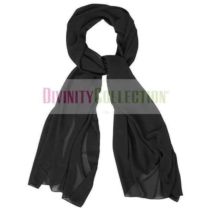 Chiffon Black Hijab - Standard - Divinity Collection