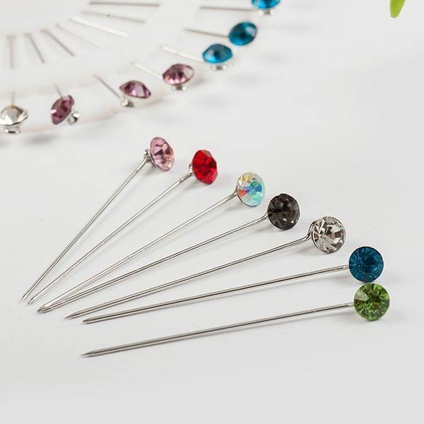 Crystal Hijab Pins - Multi Colour 6 pieces - Divinity Collection