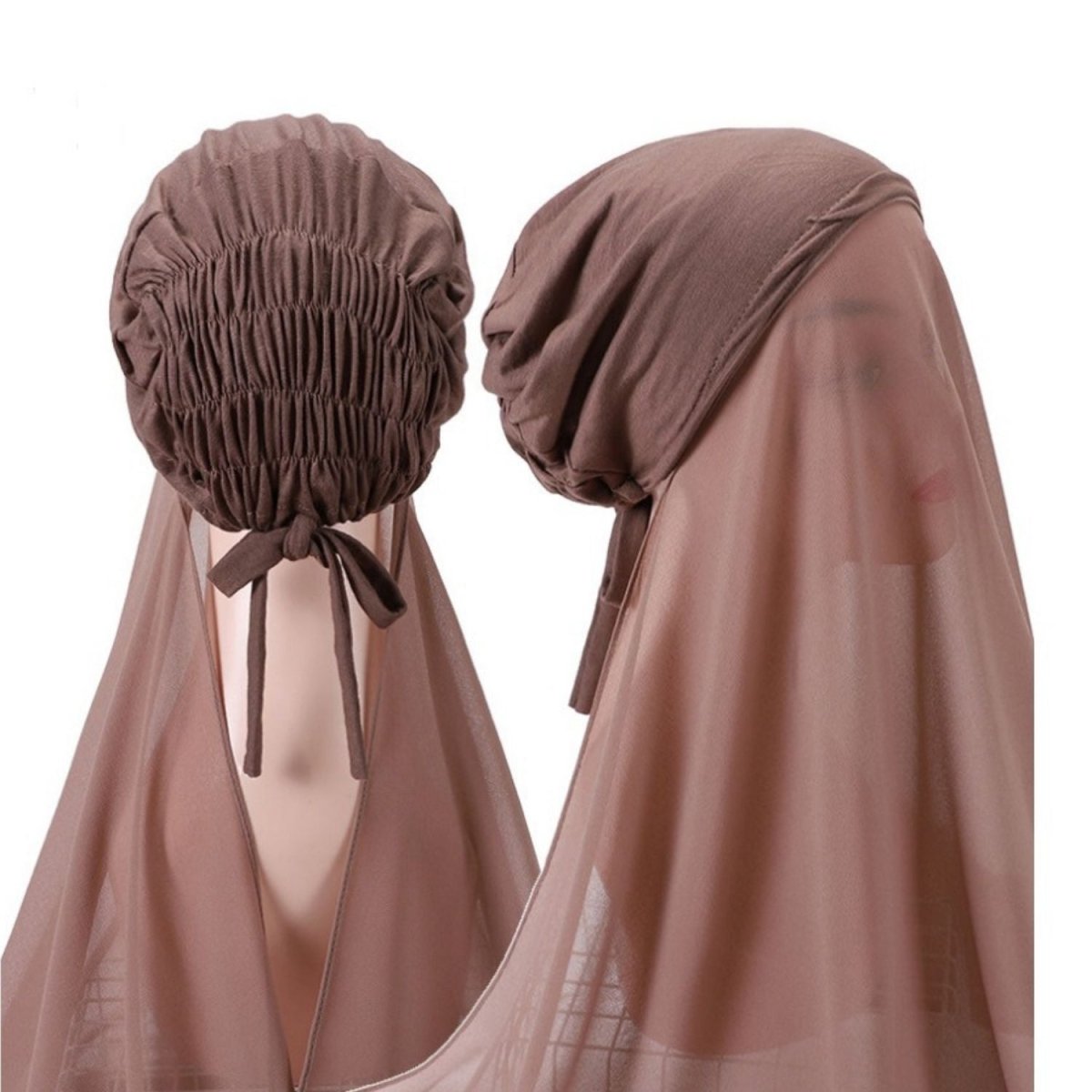 Instant Chiffon Hijab - Brown - Divinity Collection