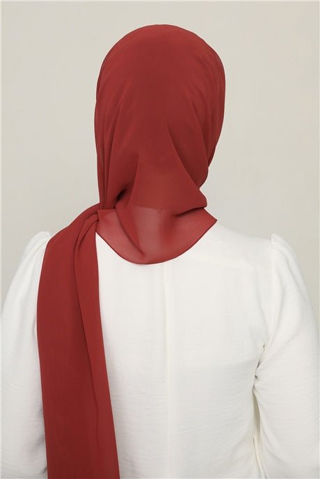 Karaca Crepe Lux Chiffon Hijab - Rust - Divinity Collection