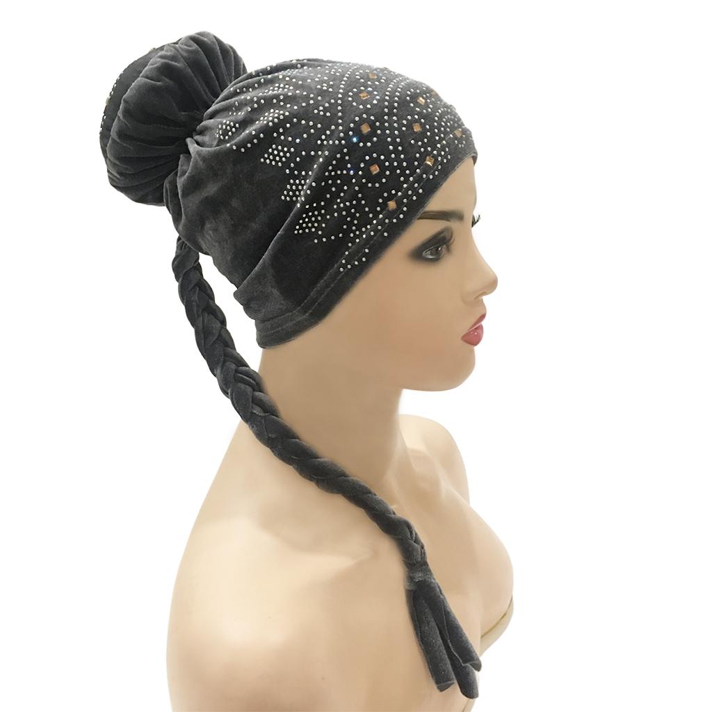Layla Turban Cap - Charcoal - Divinity Collection