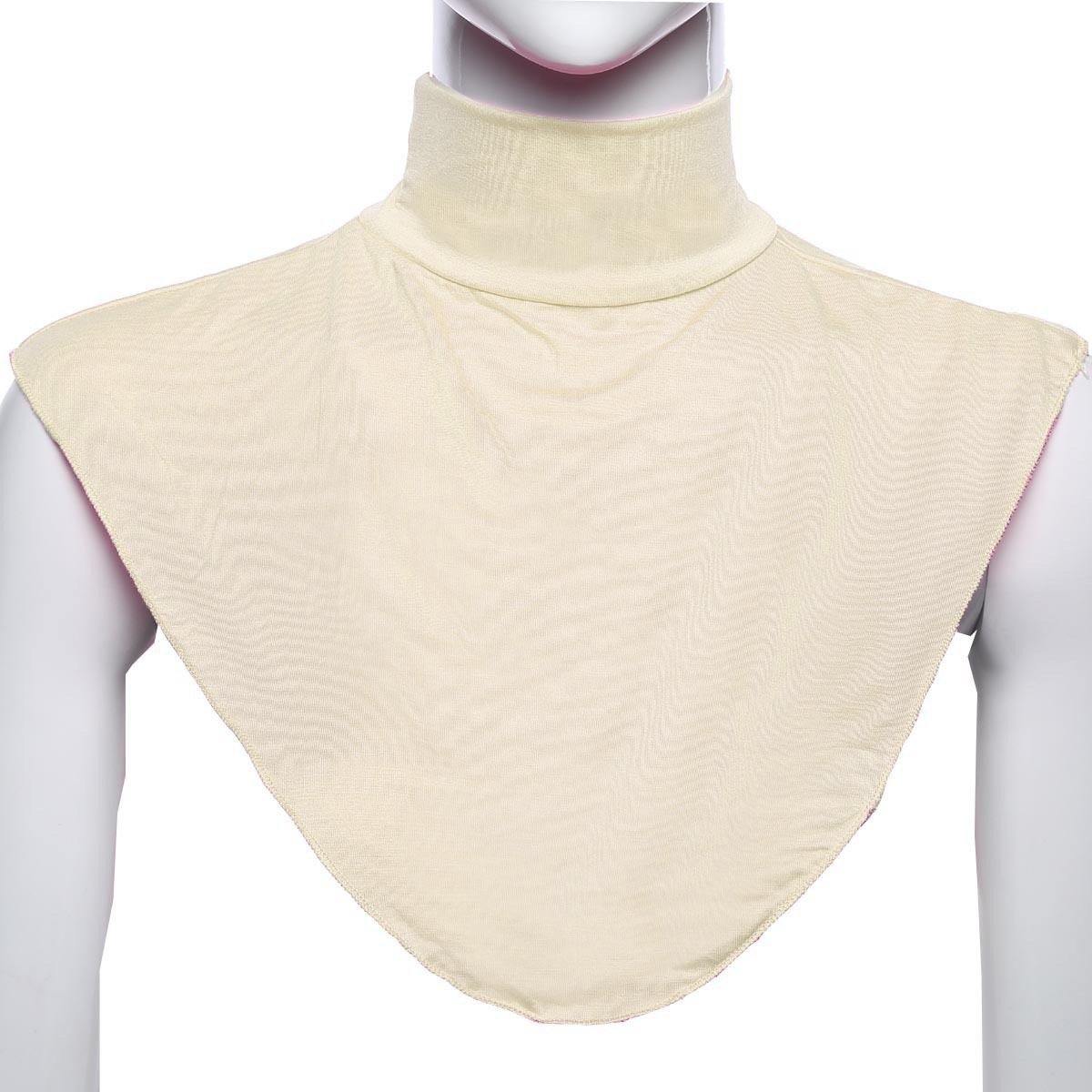 Luxurious Milk Silk Neck Cover - Beige - Divinity Collection