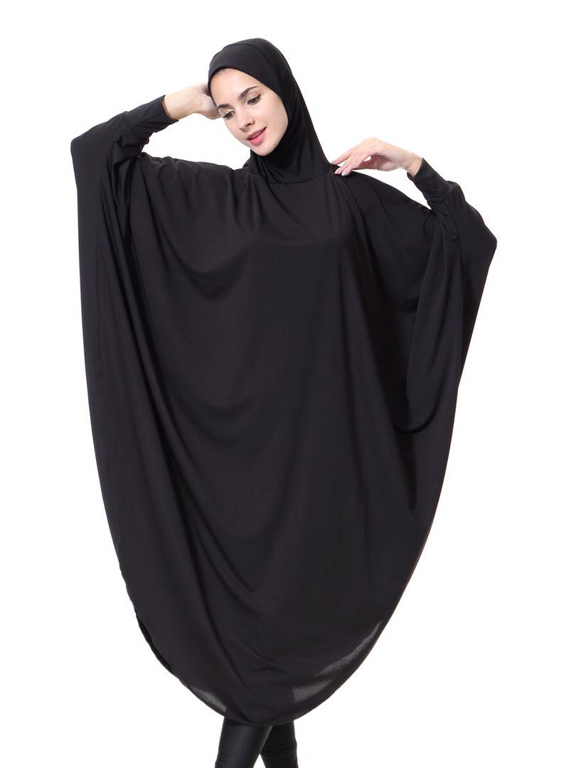 Lycra Black Butterfly Jilbab with Cuffs - Divinity Collection