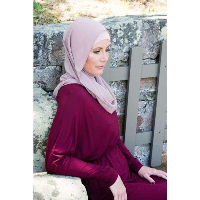 Maroon Batwing with Tie Waist Dress - Divinity Collection