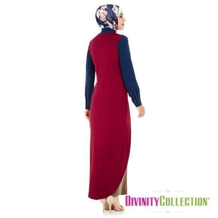 Maroon Jersey Cocoon Vest - Divinity Collection